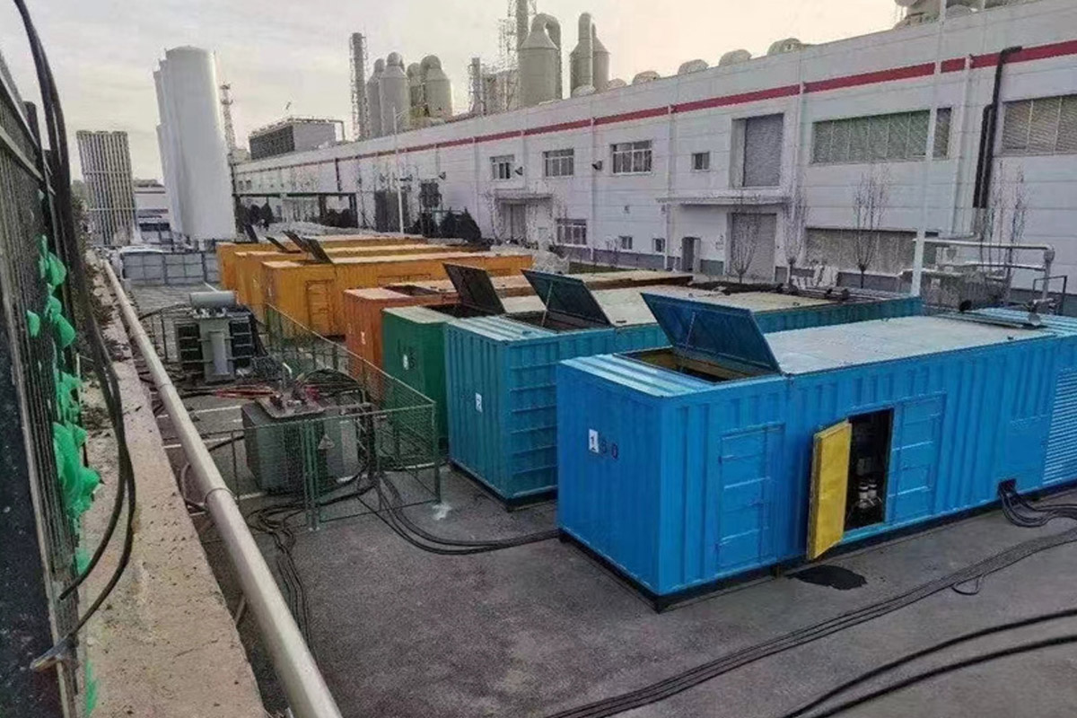 南坤镇发电机租赁施工现场